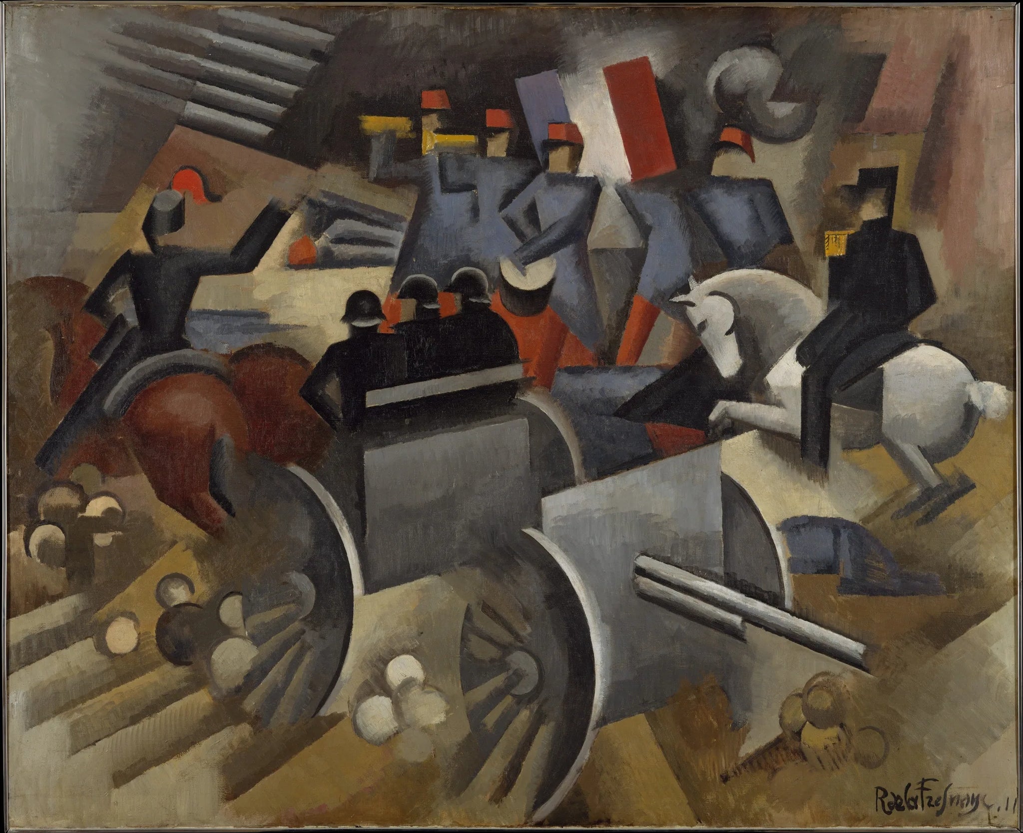 Artillerie - Roger de La Fresnaye image 1 copie de tableau peinte à la main