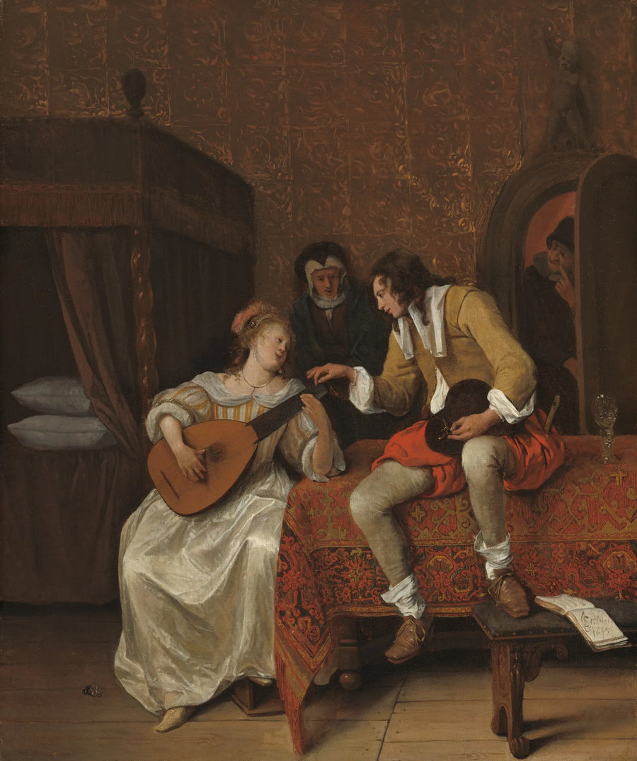 Ascagnes et Lucelle (La Leçon de musique) - Jan Steen