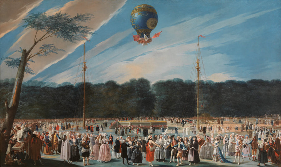 Ascension d'une montgolfière à Aranjuez - Antonio Carnicero Mancio