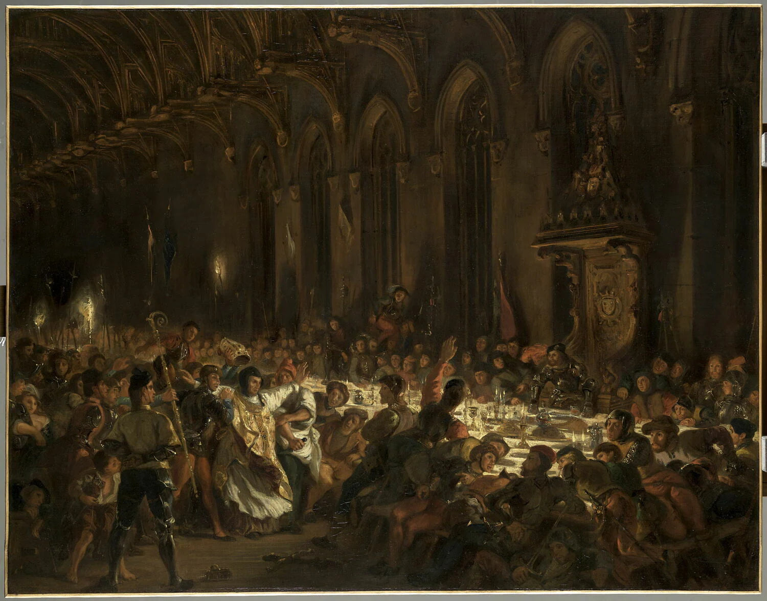 L'Assassinat de l'évêque de Liège, dit aussi Guillaume de La Marck, surnommé le Sanglier des Ardennes - Eugène Delacroix