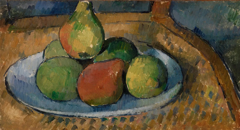 Assiette de fruits sur une chaise - Paul Cézanne