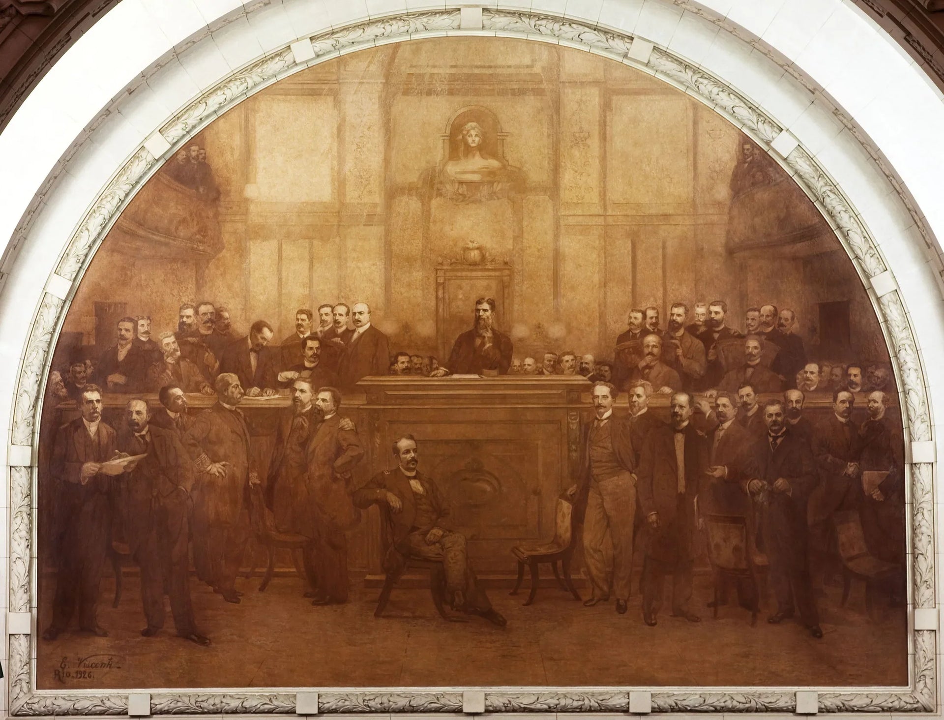 Assinature de la Constitution de 1891 - Eliseu Visconti image 1 tableau peint à l’huile sur toile