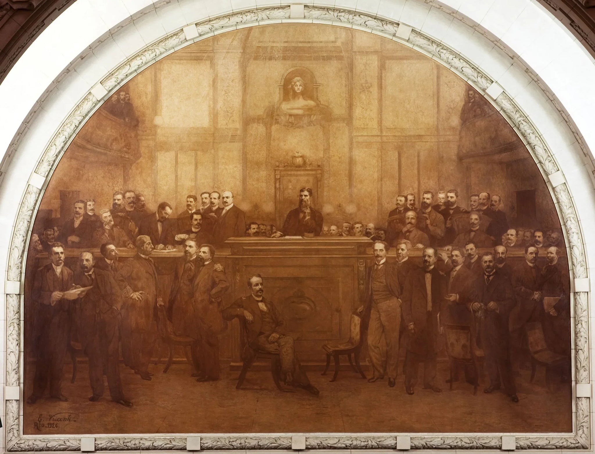 Assinature de la Constitution de 1891 - Eliseu Visconti image 1 tableau peint à l’huile sur toile
