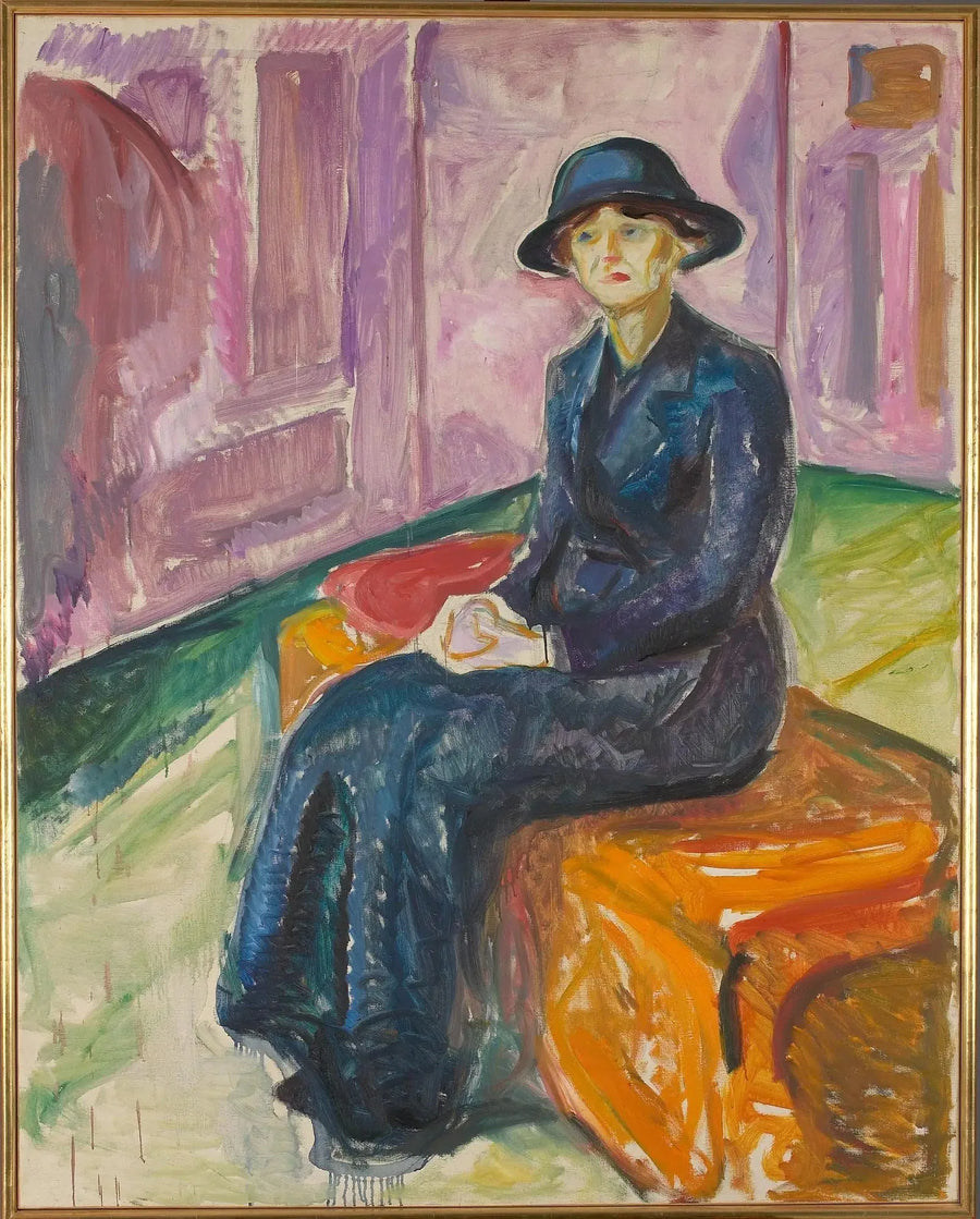Assis sur une valise - Edvard Munch