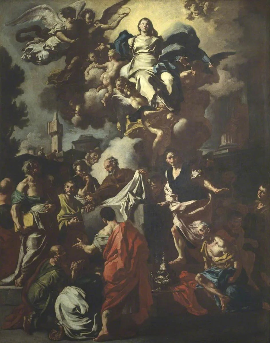 Assomption de la Vierge - Francesco Solimena image 1 copie de tableau peinte à la main