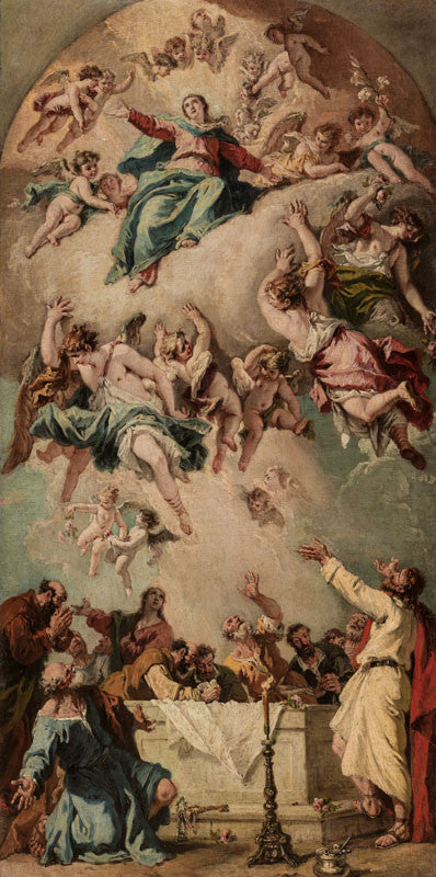 Assomption de la Vierge Marie - Sebastiano Ricci image 1 copie de tableau peinte à la main