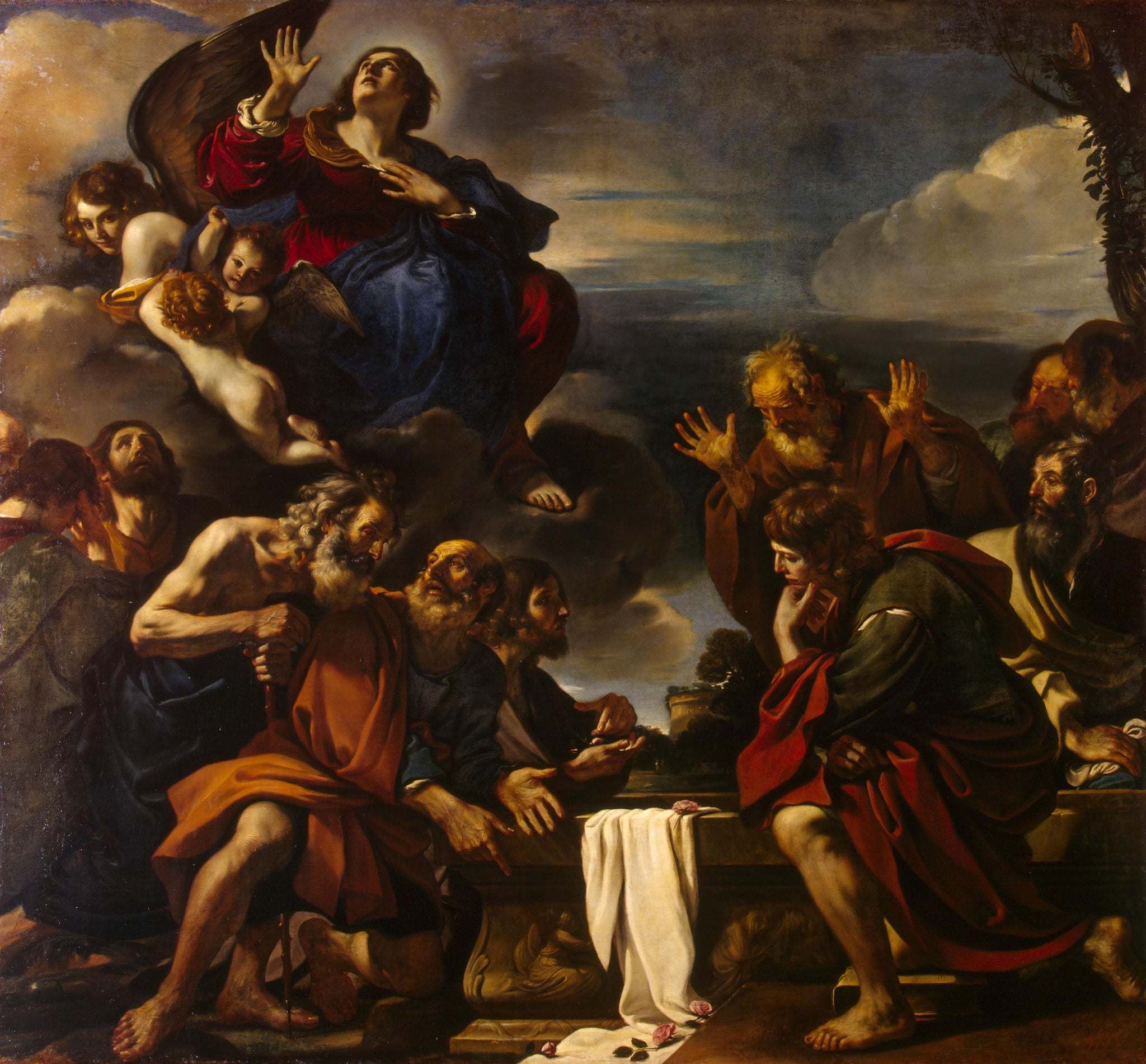 Assomption de Marie - Guercino image 1 tableau peint à l’huile sur toile
