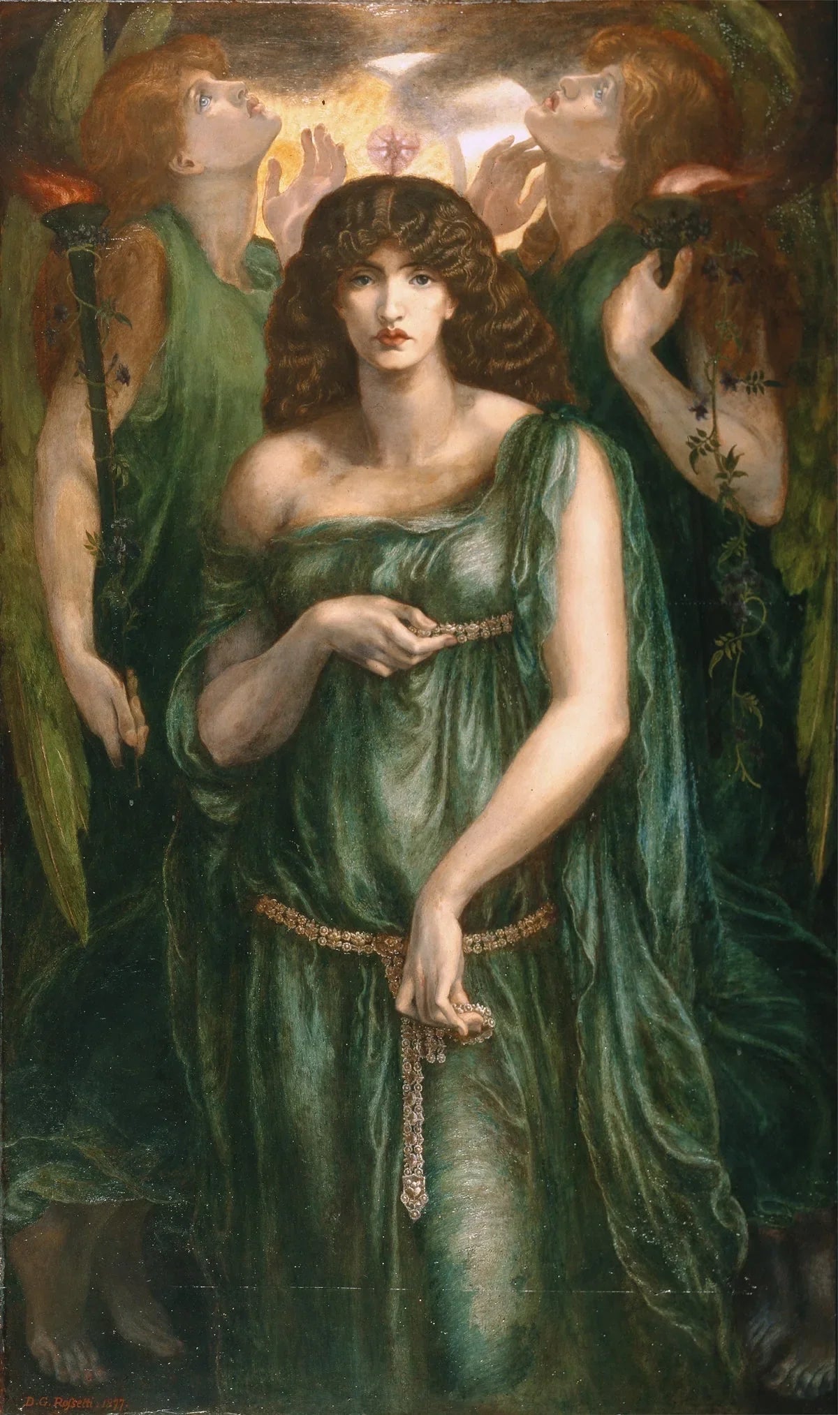 Astarté Syriaque - Dante Gabriel Rossetti image 1 copie peinte à la main à l’huile
