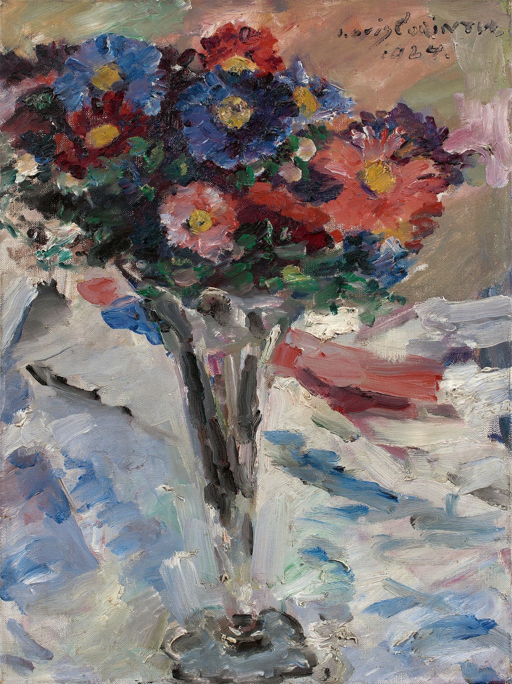 Astern im Kelchglas - Lovis Corinth image 1 copie peinte à la main à l’huile