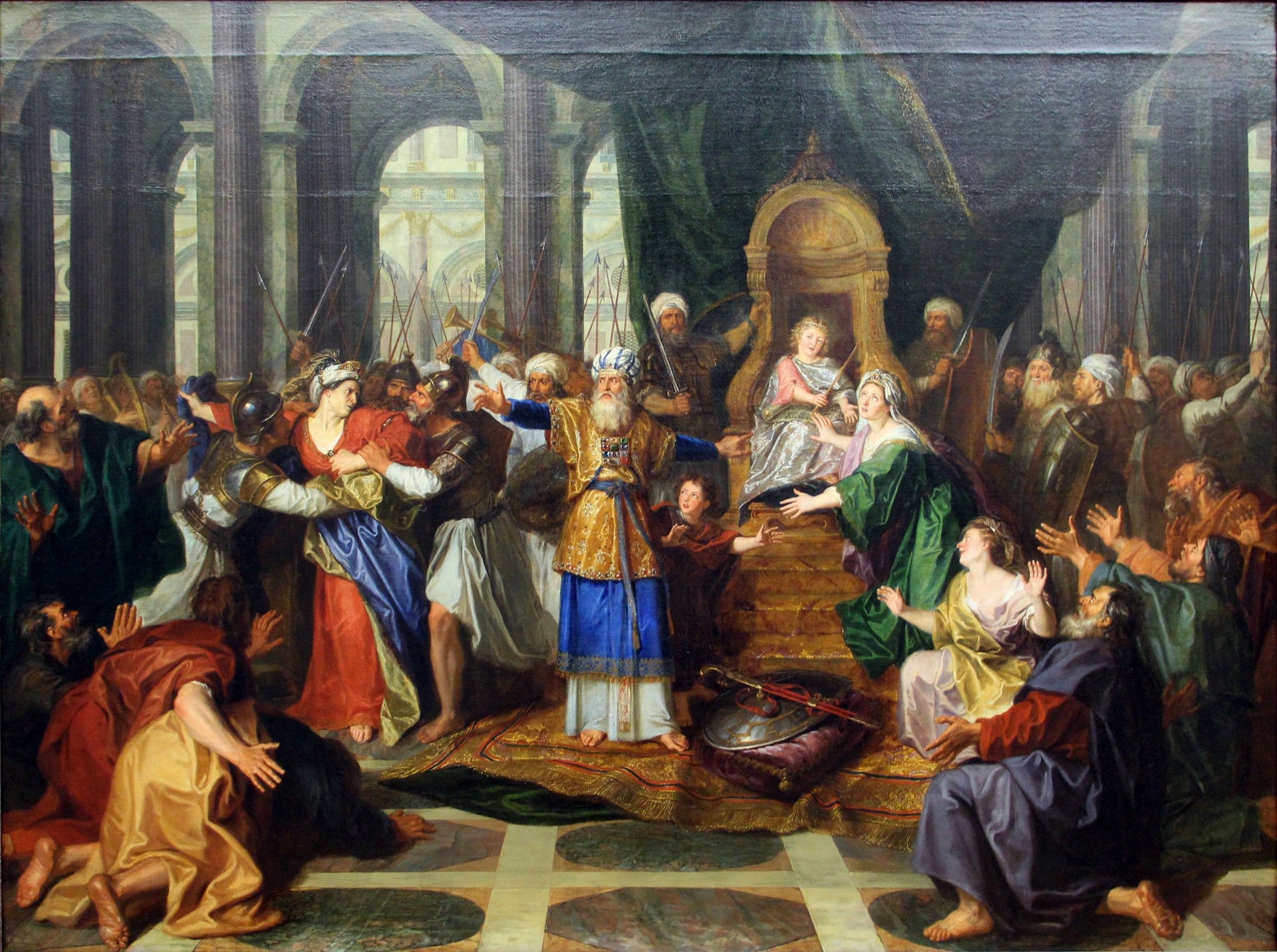Athalie chassée du temple - Antoine Coypel image 1 copie de tableau peinte à la main