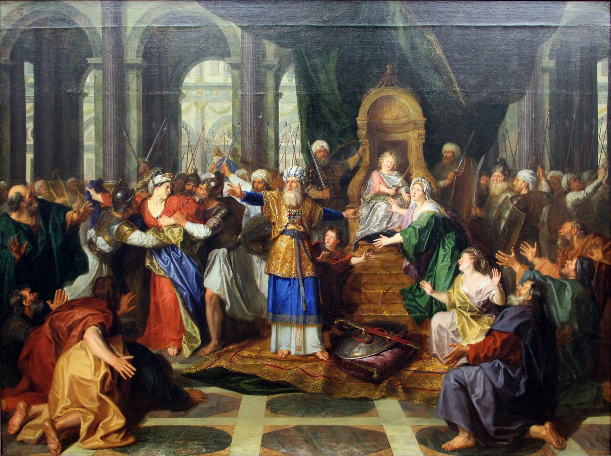 Athalie chassée du temple - Antoine Coypel image 1 copie de tableau peinte à la main