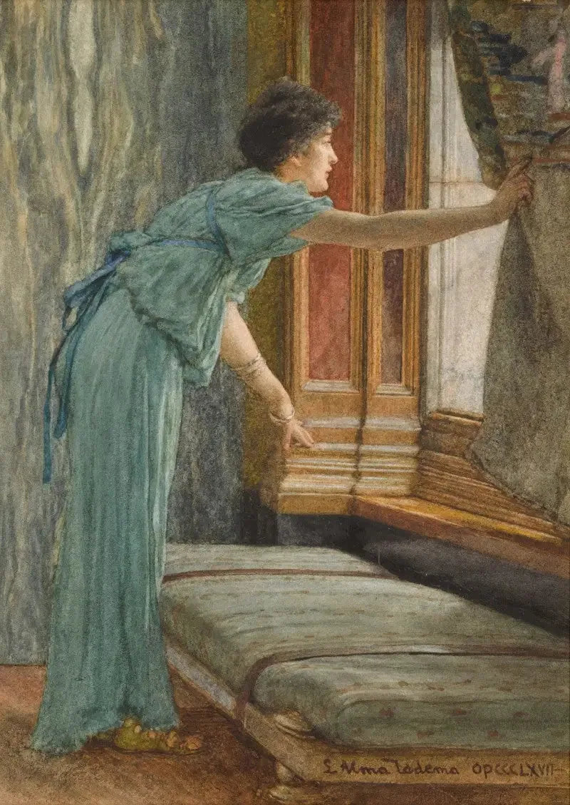 Attente (Impatient) - Lawrence Alma-Tadema image 1 reproduction de peinture à l’huile