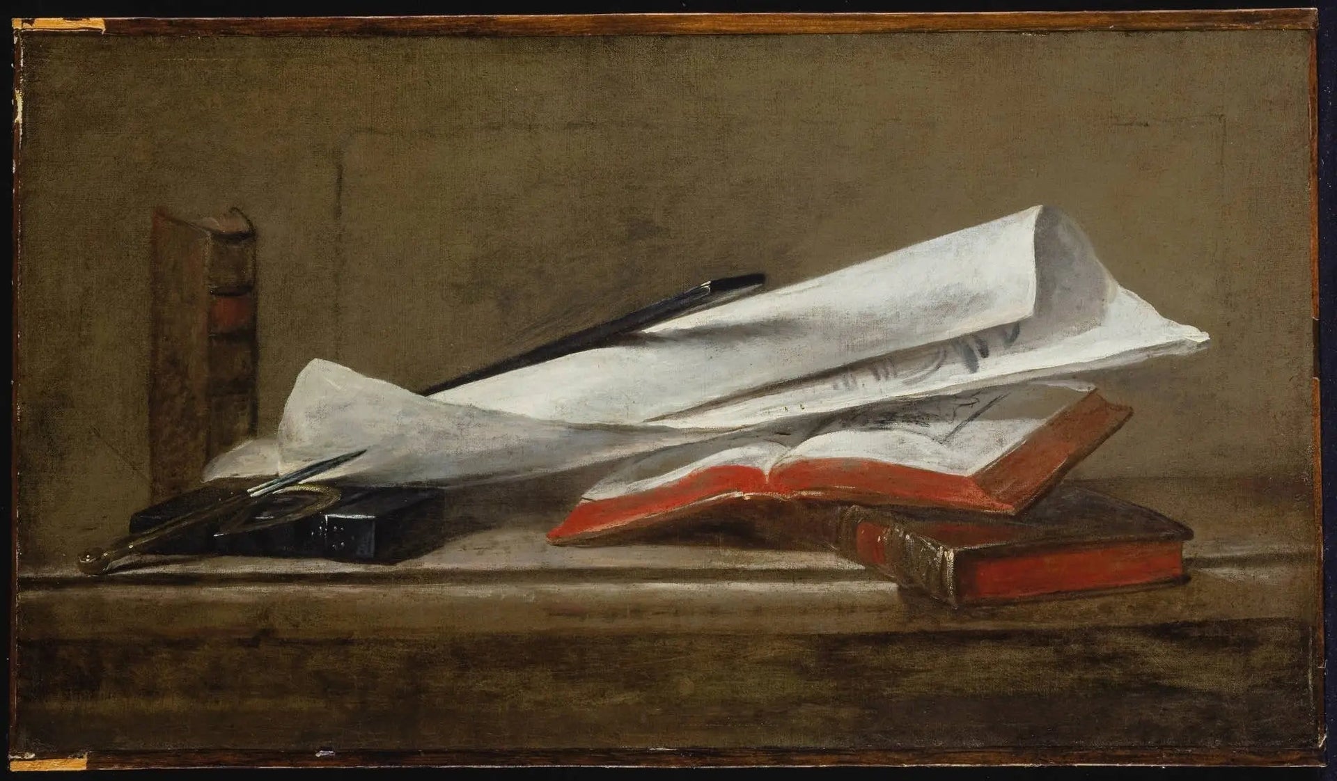 Attributs de l'architecte - Jean Siméon Chardin image 1 reproduction d’œuvre d’art à l’huile