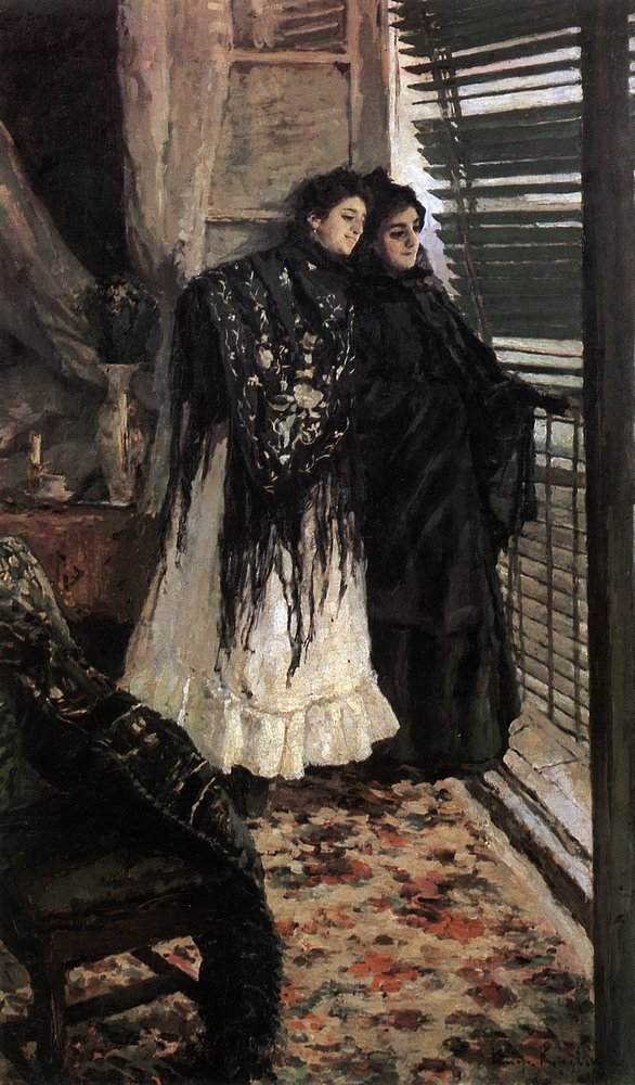 Au Balcon, les Espagnoles, Leonora et Ampara - Konstantin Korovin image 1 reproduction réalisée par Alpha Reproduction
