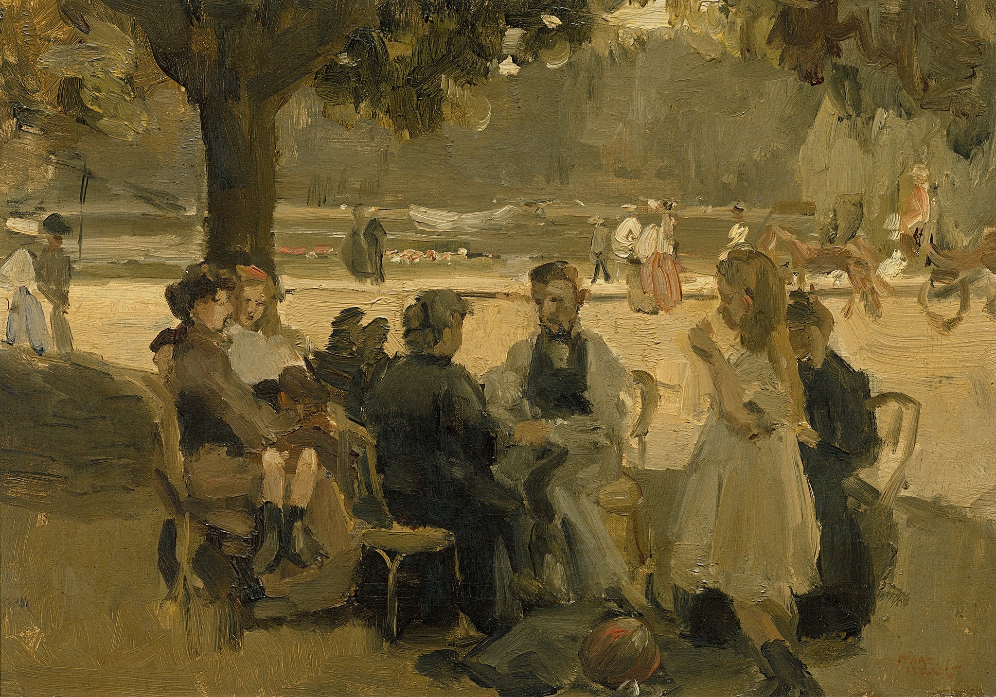 Au Bois de Boulogne près de Paris - Isaac Israëls image 1 copie peinte à la main à l’huile