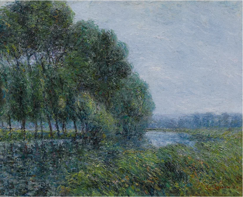 Au bord d'Eure en printemps - Gustave Loiseau image 1 reproduction de peinture à l’huile