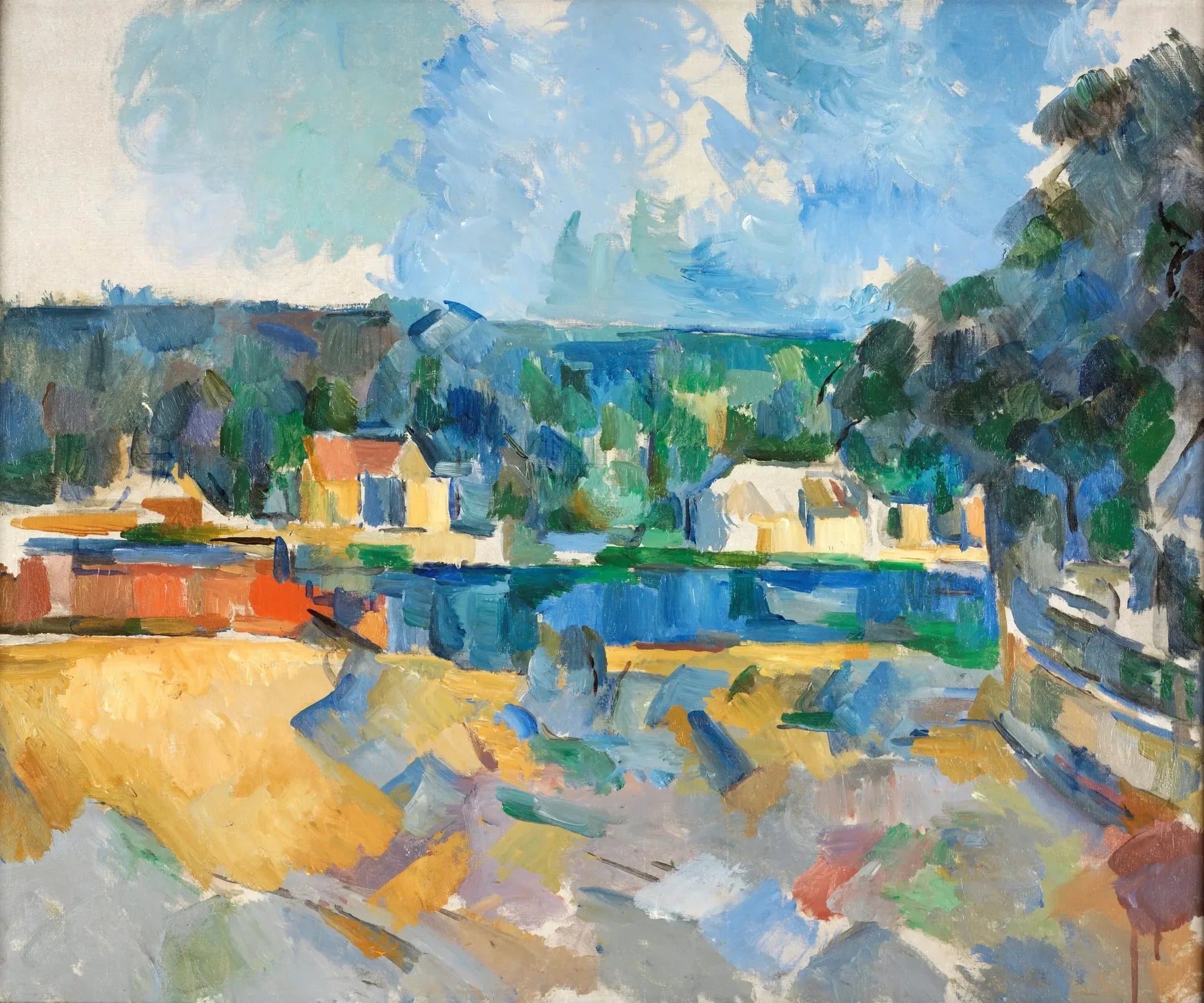 Au bord d'une rivière - Paul Cézanne image 1 tableau peint à l’huile sur toile