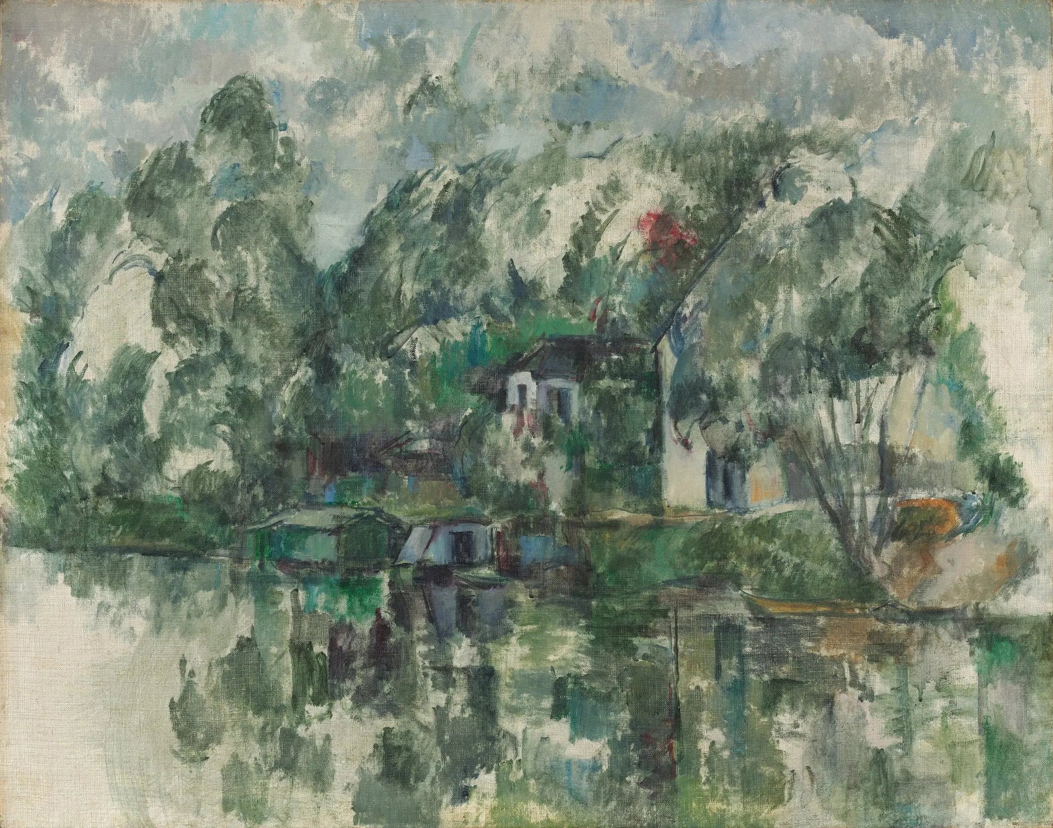 Au bord de l'eau - Paul Cézanne image 1 copie peinte à la main à l’huile