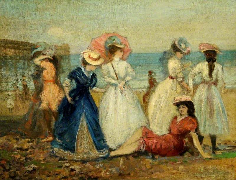 Au bord de la mer - Charles Conder image 1 copie peinte à la main à l’huile