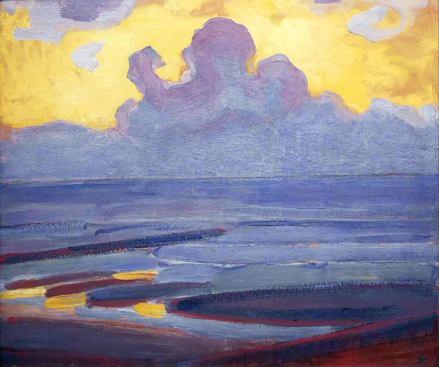 Au bord de la mer - Piet Mondrian image 1 copie peinte à la main à l’huile