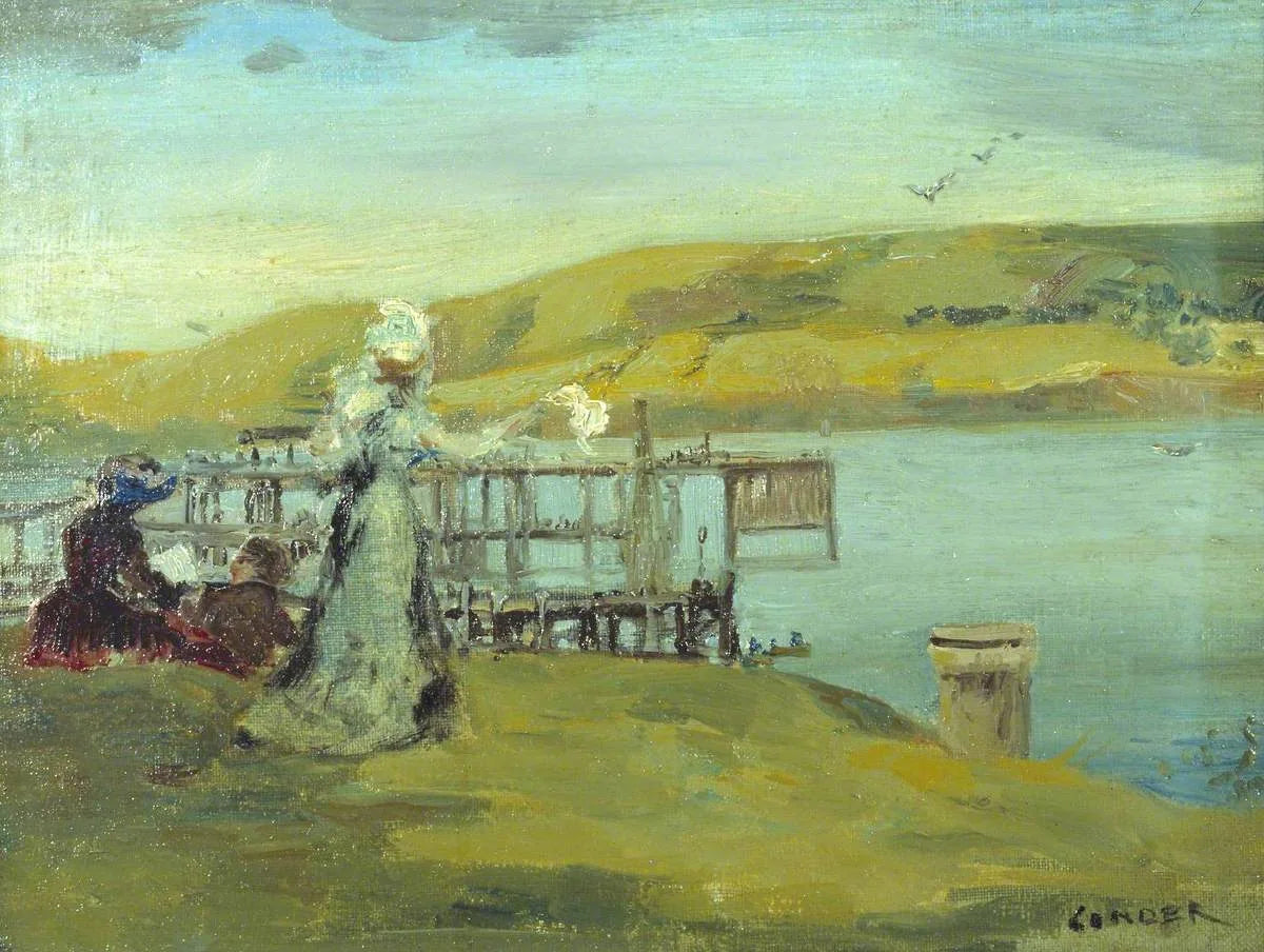 Au bord de la mer : Swanage - Charles Conder image 1 reproduction artisanale de tableau