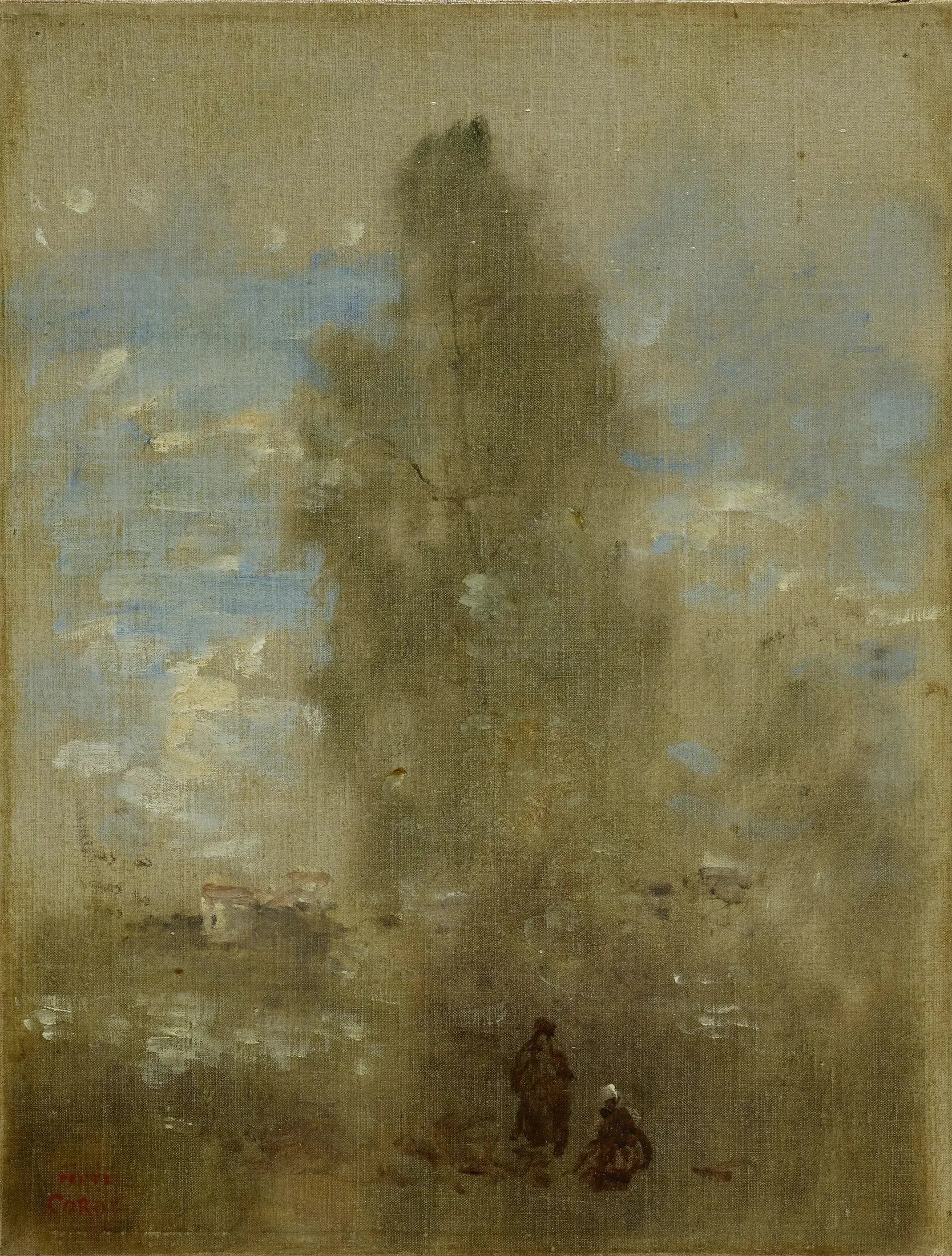 Au bord du lac - Jean-Baptiste Camille Corot image 1 reproduction de peinture à l’huile