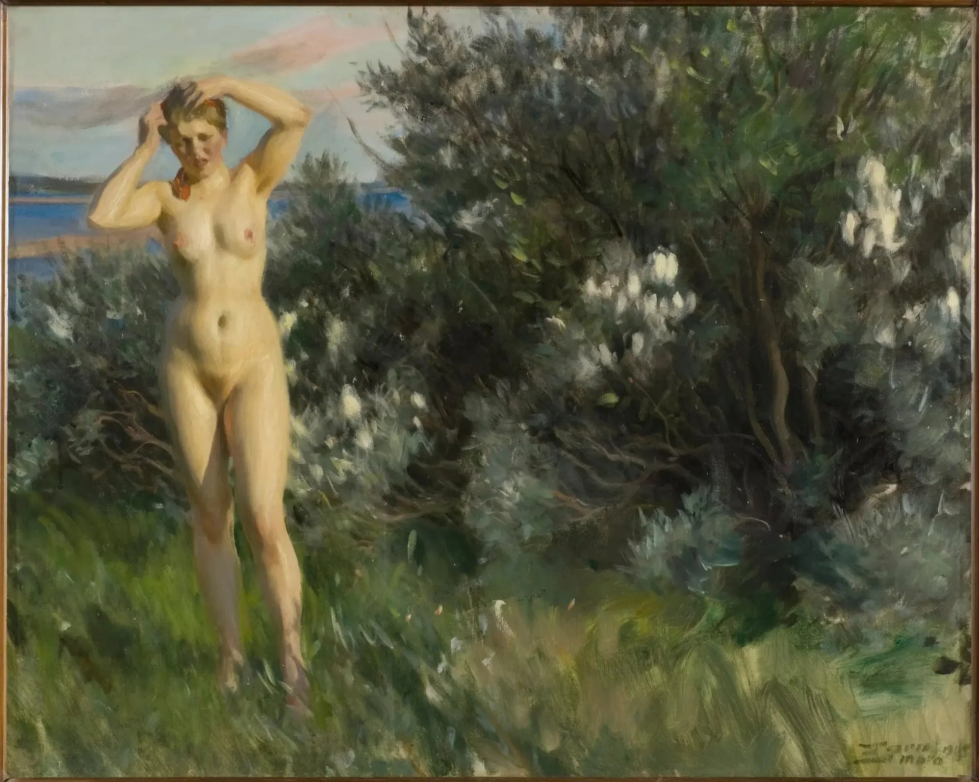 Au bord du lac Siljan - Anders Zorn image 1 reproduction réalisée par Alpha Reproduction