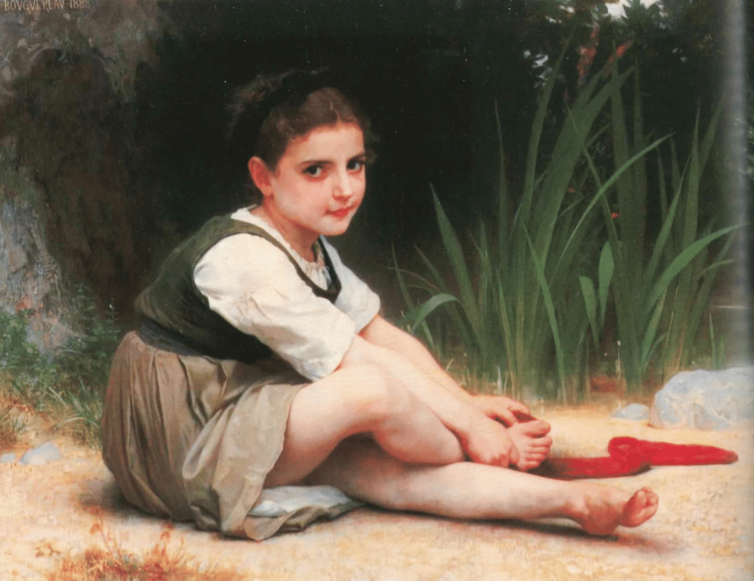 Au bord du ruisseau (1888) - Bouguereau