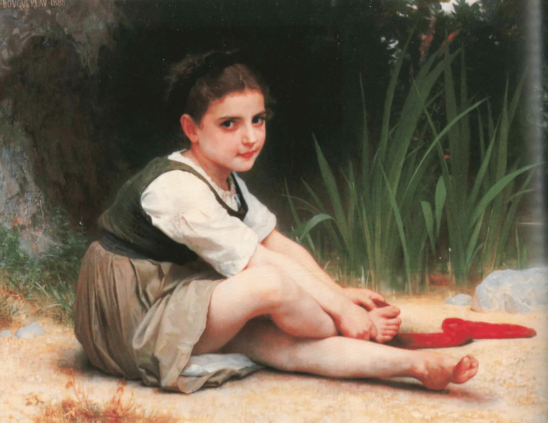 Au bord du ruisseau (1888) - Bouguereau
