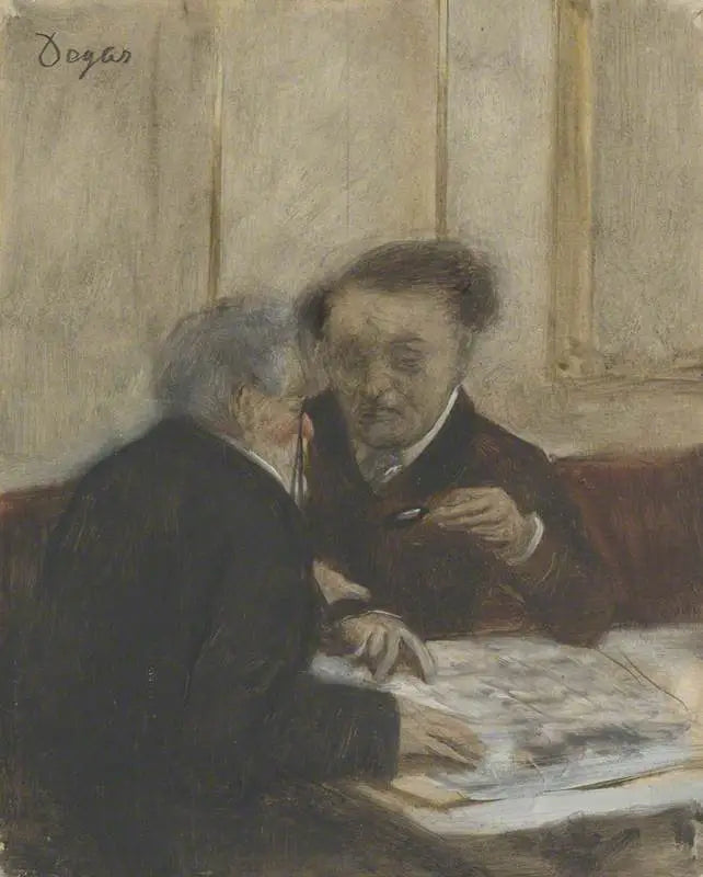 Au Café Châteaudun - Edgar Degas image 1 reproduction artisanale de tableau
