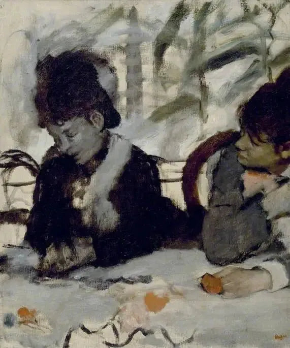Au Café - Edgar Degas image 1 reproduction de peinture à l’huile
