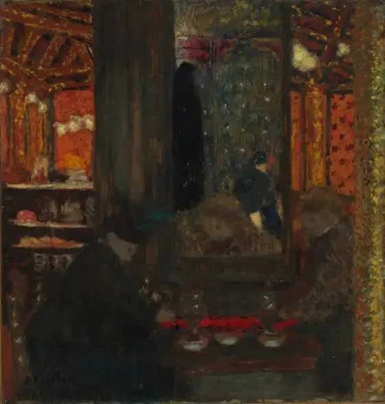 Au Café - Édouard Vuillard image 1 tableau peint à l’huile sur toile