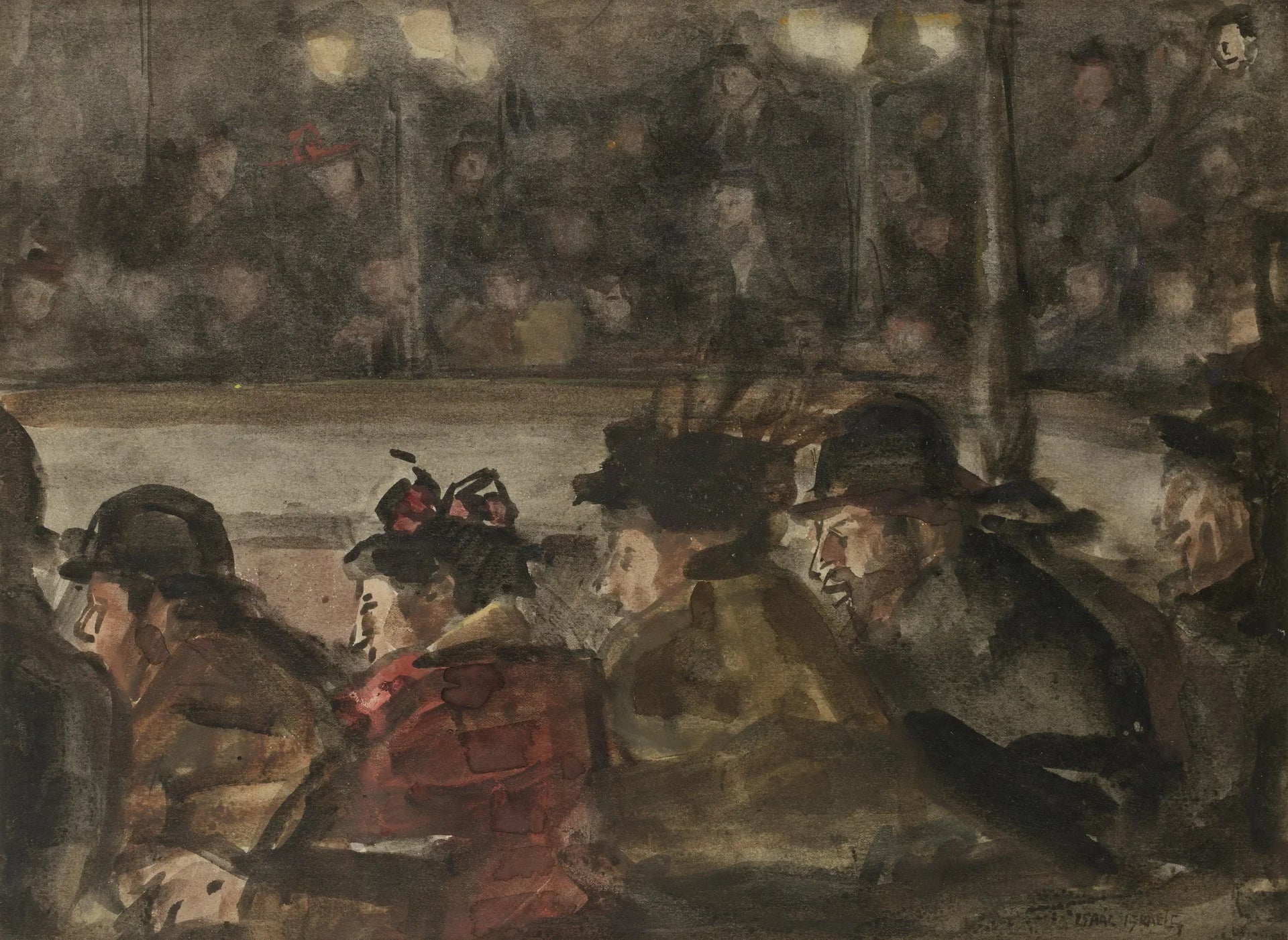 Au cirque - Isaac Israëls image 1 copie de tableau peinte à la main