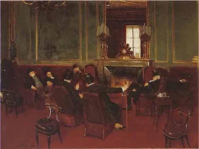 Au Club - Jean Béraud image 1 copie peinte à la main à l’huile