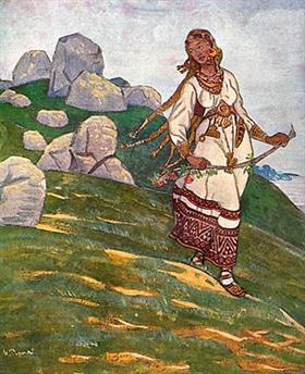 Au-delà des mers se trouvent les grandes terres - Nicolas Roerich image 1 reproduction artisanale de tableau