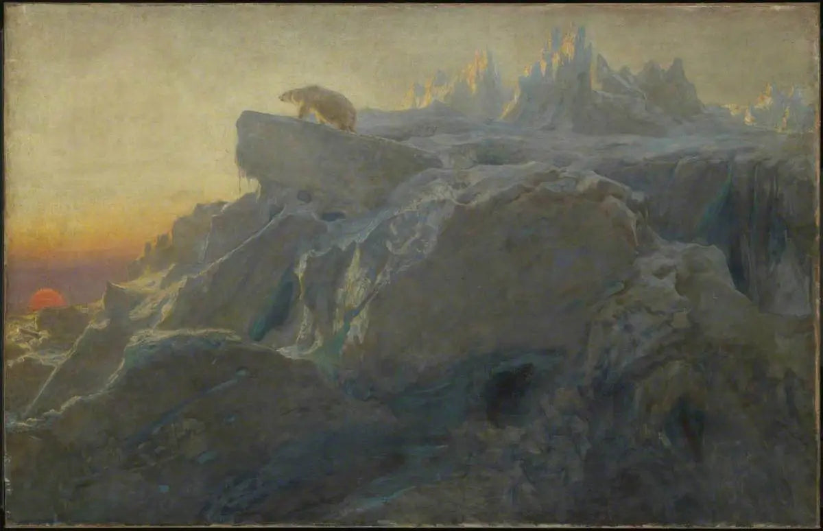 Au-delà des traces de l'homme - Briton Rivière image 1 reproduction d’œuvre d’art à l’huile