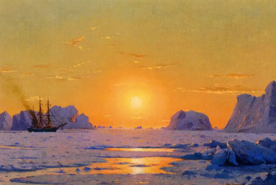 Au large du Groenland sous le soleil de minuit - William Bradford image 1 reproduction réalisée par Alpha Reproduction