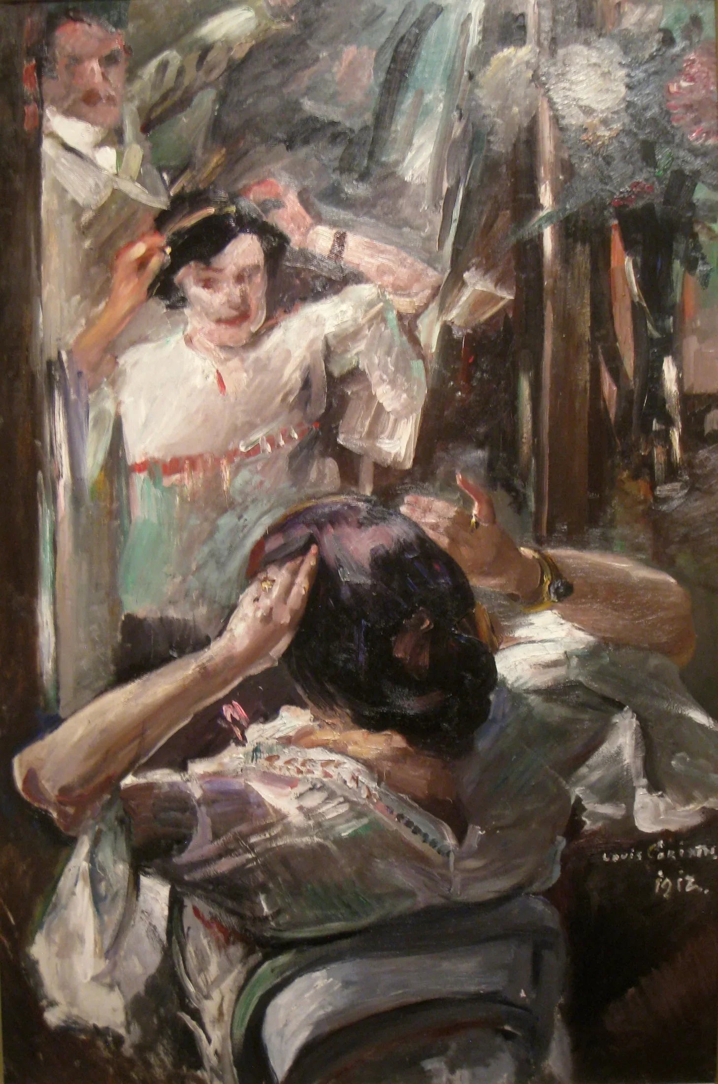 Au Mirror - Lovis Corinth image 1 copie de tableau peinte à la main