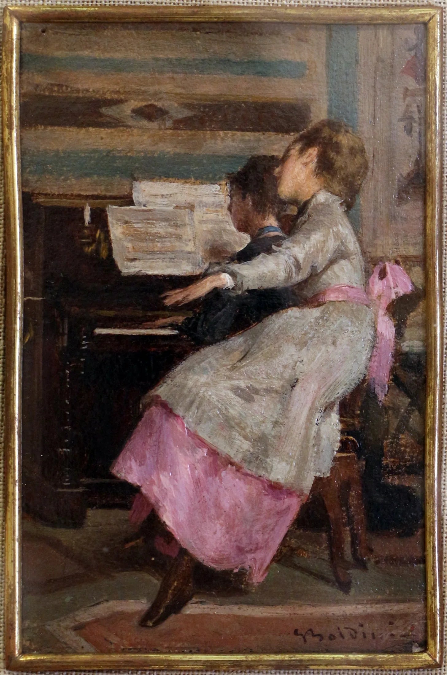 Au piano - Giovanni Boldini image 1 copie de tableau peinte à la main
