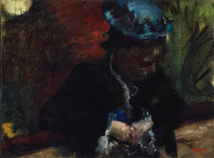 Au théâtre : femme assise au balcon - Edgar Degas