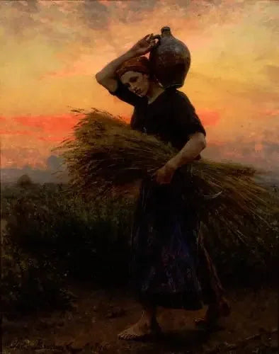 Aube - Jules Breton image 1 copie de tableau peinte à la main