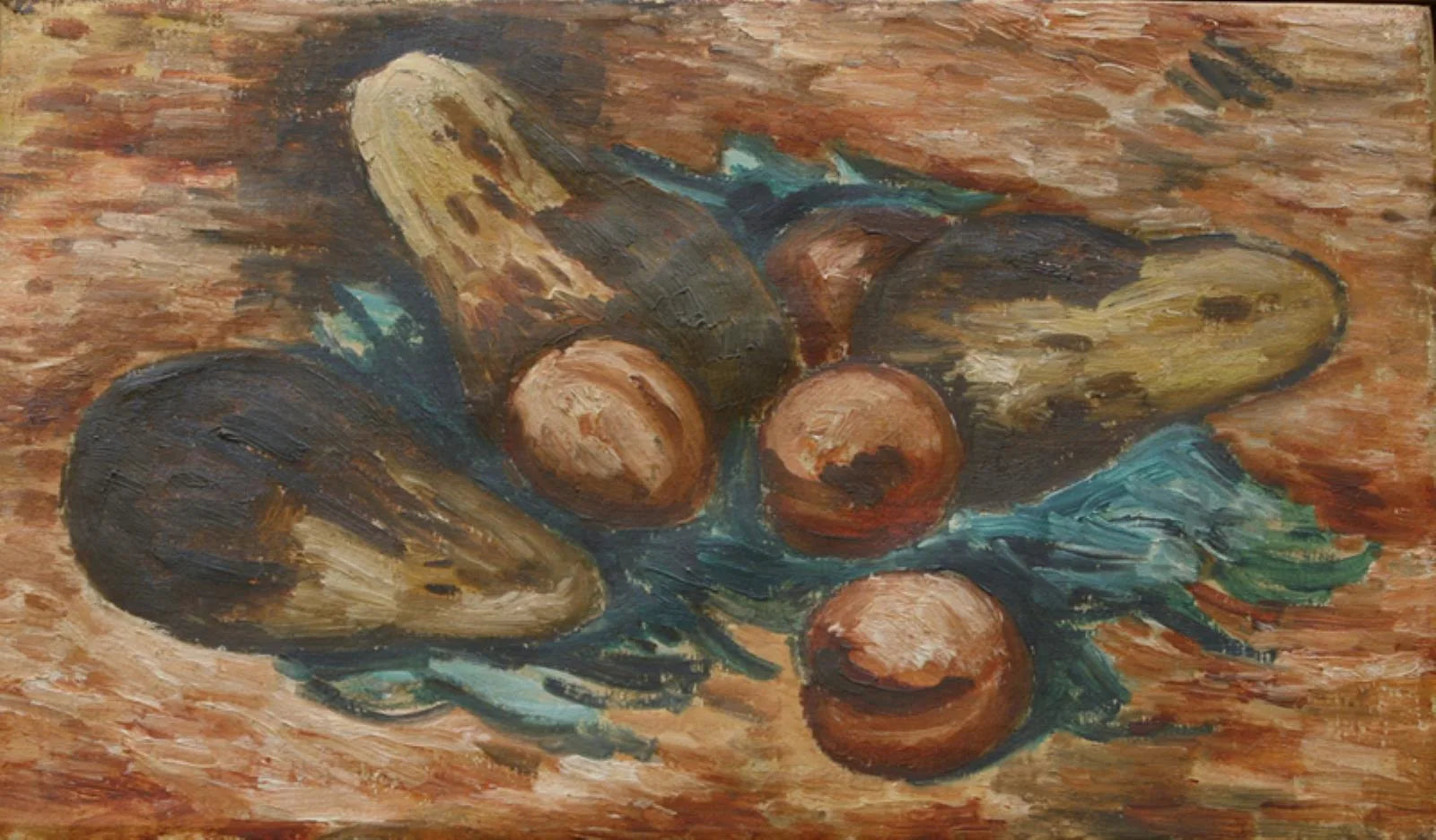 Aubergines et grenades - Marsden Hartley image 1 copie peinte à la main à l’huile