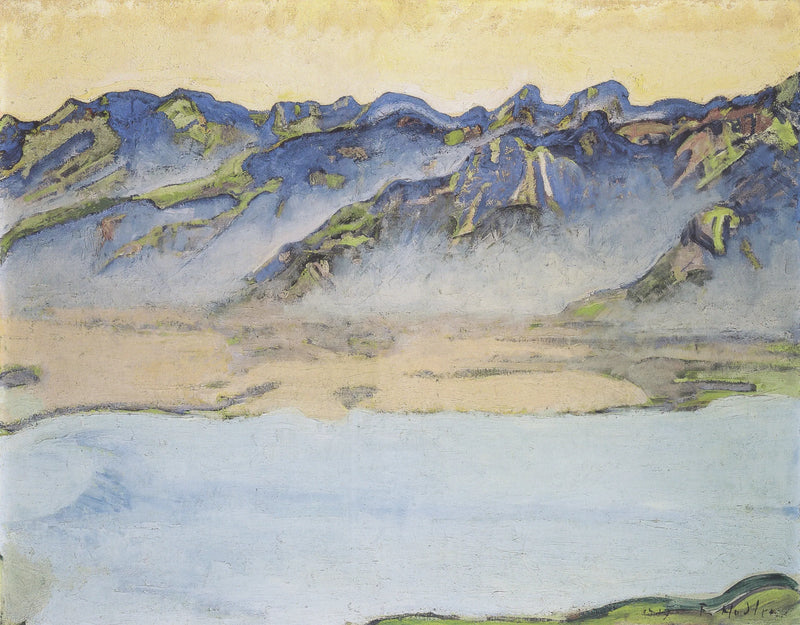 Aufsteigender Nebel über den Savoyer Alpen - Ferdinand Hodler