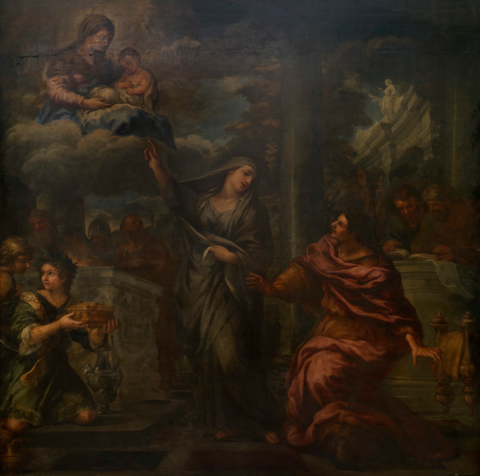 Auguste et la Sibylle Tiburtine - Pietro da Cortona image 1 copie de tableau peinte à la main
