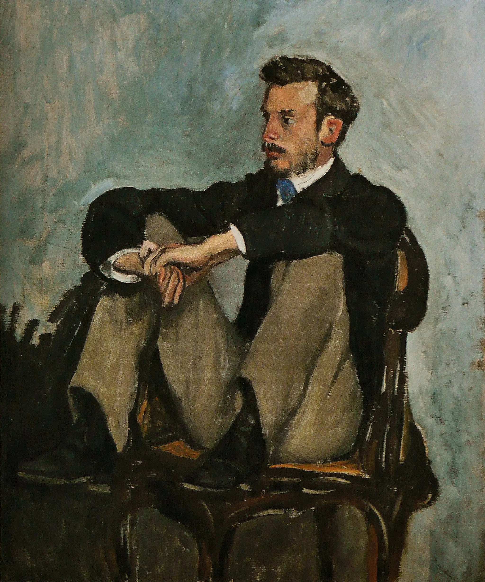 Auguste Renoir - Frédéric Bazille image 1 tableau peint à l’huile sur toile