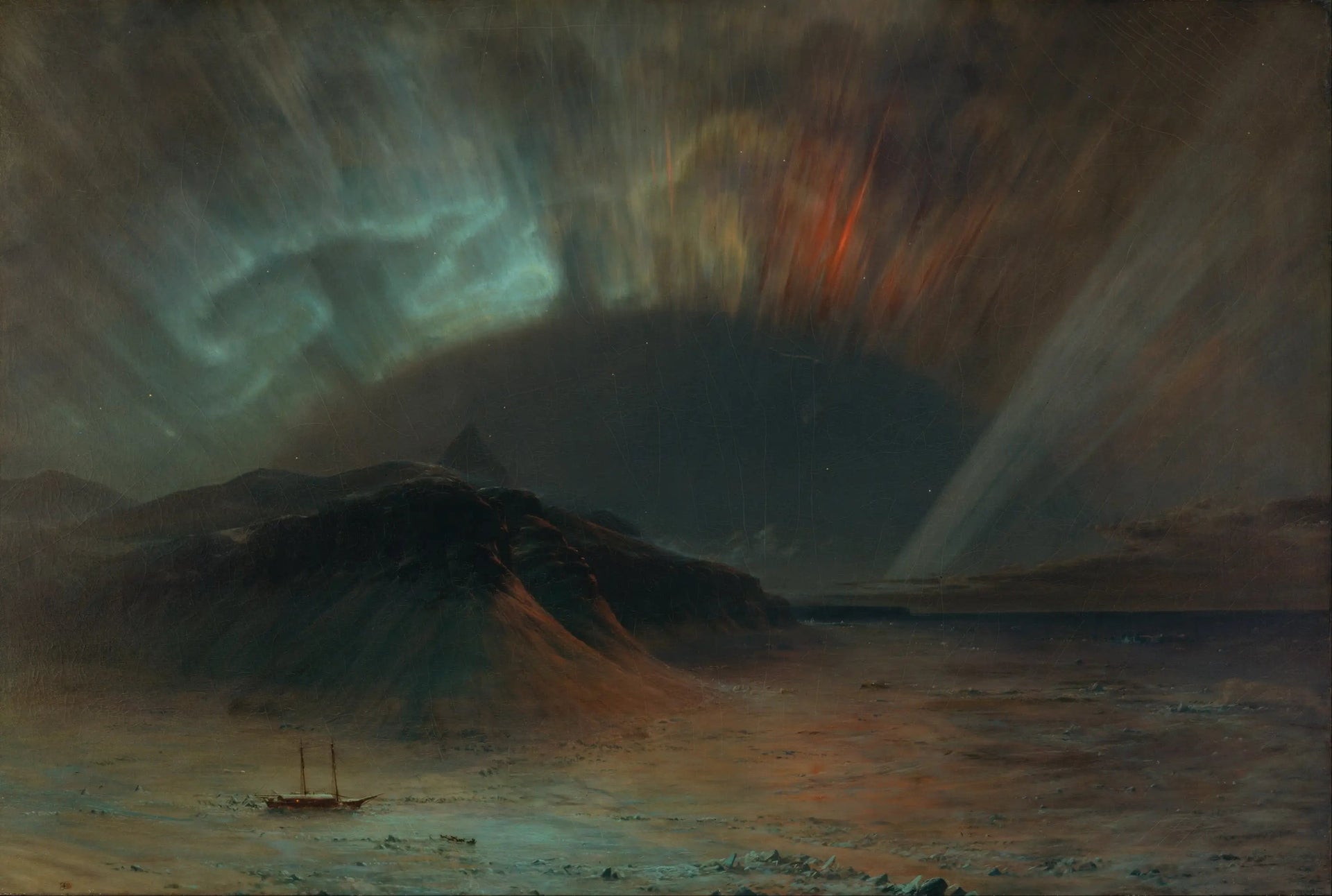Aurore boréale - Frederic Edwin Church image 1 reproduction de peinture à l’huile