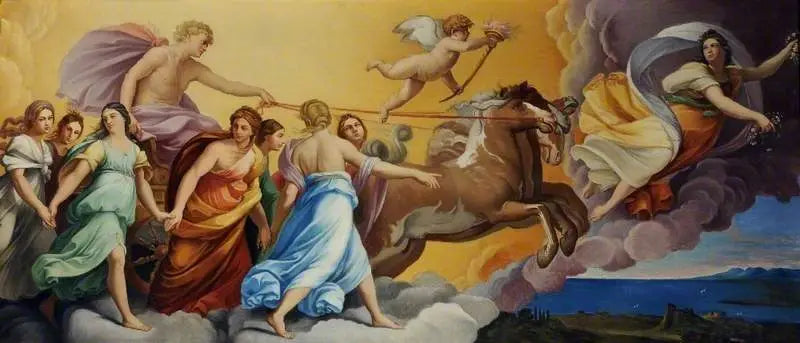 Aurore et le char du soleil conduit par Apollon - Guido Reni image 1 copie de tableau peinte à la main