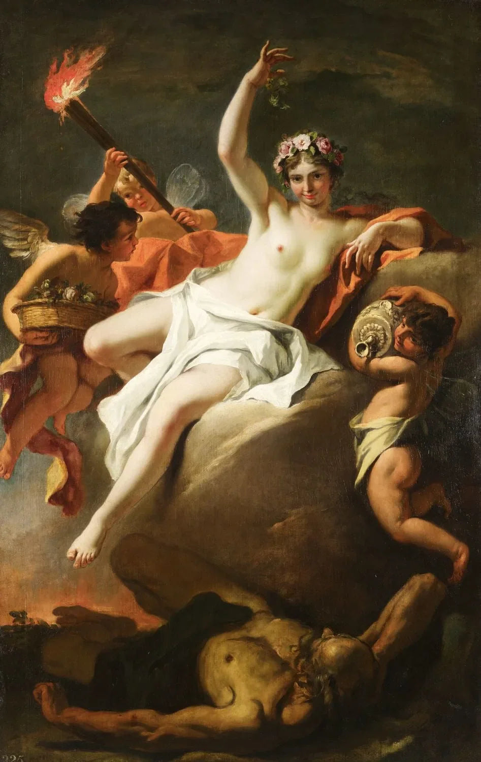 Aurore et Tithon - Sebastiano Ricci image 1 copie de tableau peinte à la main