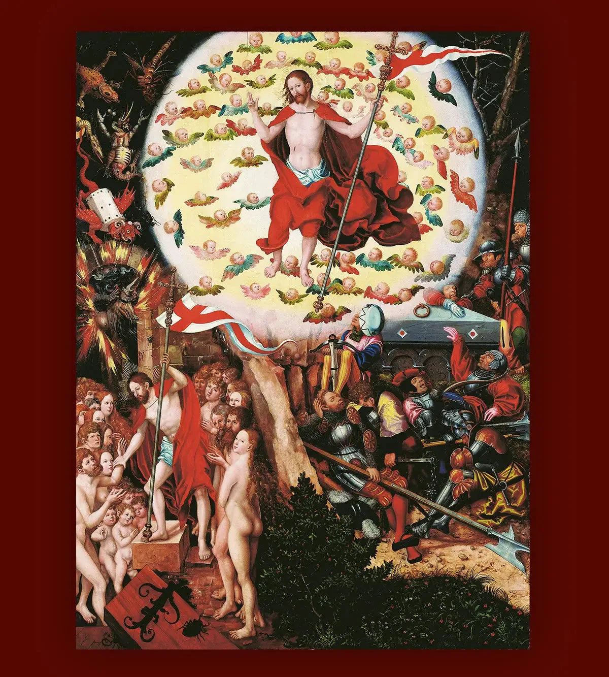 Autel de la Madeleine : La Résurrection [panneau central] - Lucas Cranach the Elder image 1 copie peinte à la main à l’huile