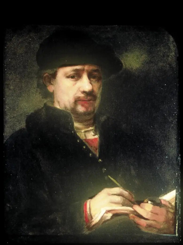 (Auto)Portrait de Rembrandt avec un carnet de croquis - Rembrandt